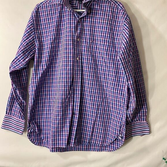 Tommy Hilfiger 80,s 2-ply Fabric Men’s Casual Button Down Shirt Medium - Picture 1 of 7